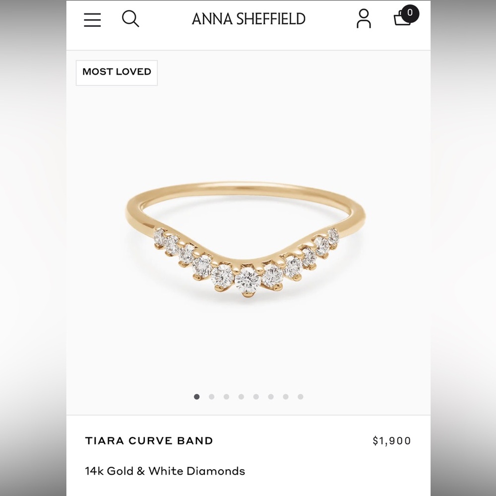 Anna Sheffield | Tiara Curve Band | size 4.5